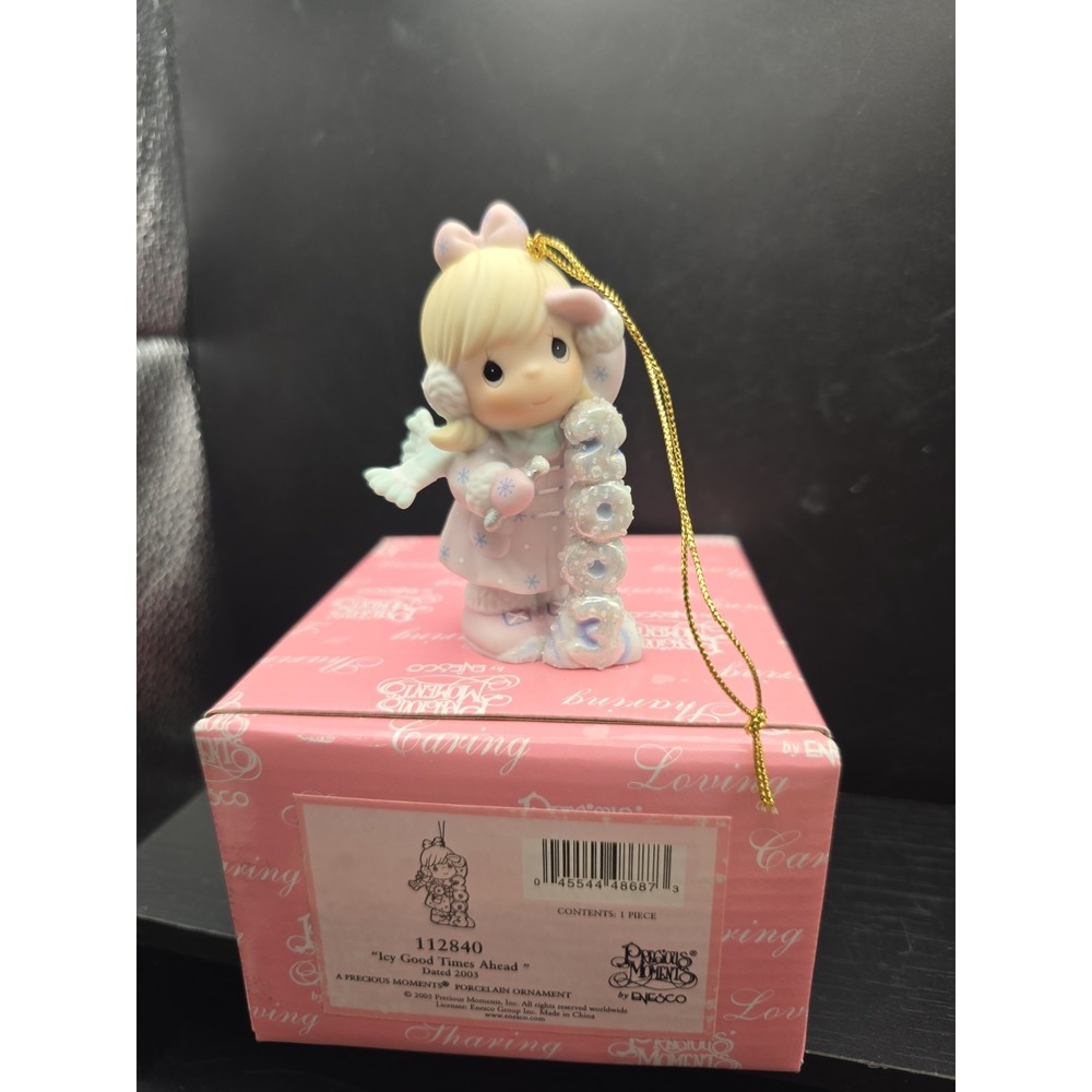 Precious Moments "Icy Good Times Ahead" Ornament Figurine 112840